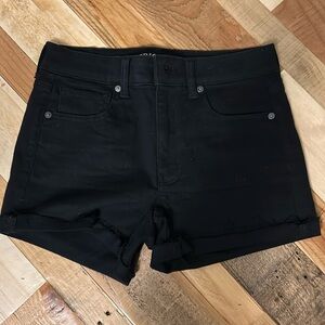 American Eagle black denim shorts